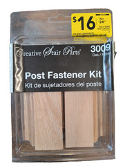 Lot of Two Creative Stair Parts Post Fastener Kit New 3 inch 3009 Oak Wood
