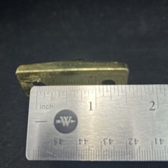 Lot of Three (3) Solid Bright Brass Hand Rail Stair Bracket