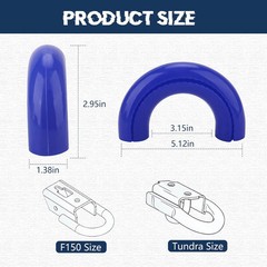 Front Tow Hooks Covers for Ford F150 2004-2025 Hitch Cover Anti-Fading Compatibl
