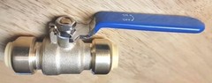 1/2 Inch Lead Free Sharkbite Style Push Fit Ball Valve Blue Handle