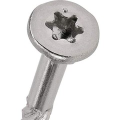 Power Pro Wood Screws, Exterior, Star Drive, Stainless Steel, #10 x 2.5-In.,