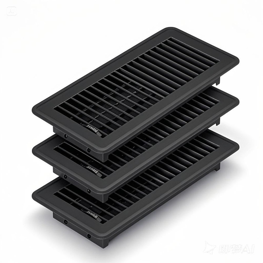 4 x 10 Floor Register Black Floor Vent Cover for Home Heavy Duty Metal Air Ve…