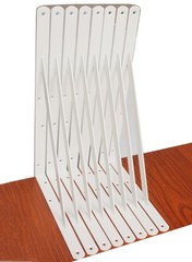 8 Pack L18 x H 12″ White Heavy Duty Shelf Brackets with Screws Metal Shelf Br…