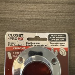 Knape & Vogt CD-0010-CH Closet Pro HD Heavy Duty Chrome Pole Socket
