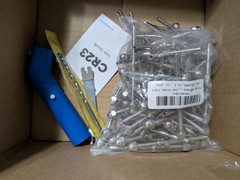 Muzata 100 Pack 1/8″ Cable Railing Hardware For 2″ Post, Silver
