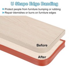 PATIKIL TPE U-Shape Edge Banding, 1/2 Inch x 16.4ft Self-Adhesive Flexible White