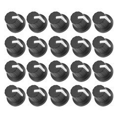 Rebower Potentiometer Knob Knurled Shaft Insert D Type Switch Knobs, White