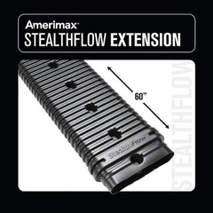 Stealthflow 60 In. Black Vinyl Low Profile Downspout Extension Rainwater Basin