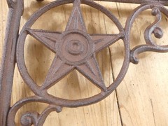 4 Cast Iron Star Brackets Garden Braces Shelf Bracket RUSTIC Corbels Mantle