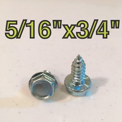 (Qty 1000) 5/16″x 3/4″ Hex Washer Head Serrated Whiz-Lock ZP Sheet Metal Screw