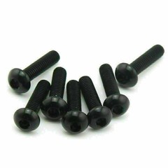 100pcs M3 Aluminum Alloy 7075 Hex Socket Button Head Screws Fittings Multicolour