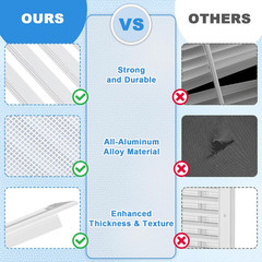 2-Pack Paintable Gable Vents – 12″ X 18″ Aluminum with Screen, Maximize Ventilat
