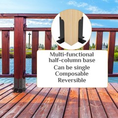 8 PCS Adjustable Deck – Fit 2×2, 2×4, 4×4, 6×6 Post & Fence Brackets, Pergola…