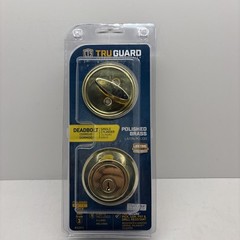 New TRU-GUARD Single-Cylinder Deadbolt Lock Polished Brass DL71 KA3Z