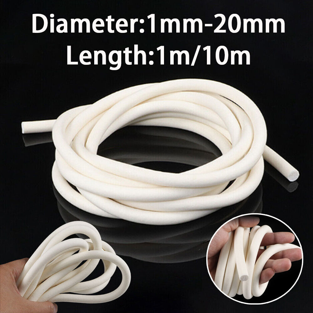 Silicone Rubber Sealing Strip White Sponge Strip Round Bar For Door Windows Seal