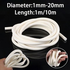 Silicone Rubber Sealing Strip White Sponge Strip Round Bar For Door Windows Seal