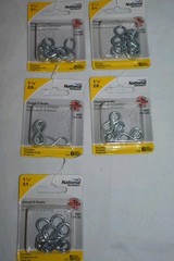 Lot of 27 S Hooks National Hardware Closed V2072-350 & 352, Zinc Plated