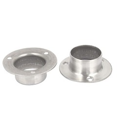 2Pack Closet Hanging Rail Rod End Flange Support Bracket for 32mm Dia Pipe