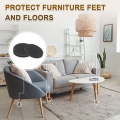 10 Pcs Non Slip Furniture Pads 25mm x 2mm, Adhesive Backed Rubber Feet