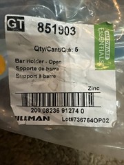 Lot of 5 Hillman Bar Holders Zinc Plated Hardware Essentials Metal 851903