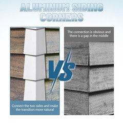 8 Pcs Aluminum Siding Corners 8 Inch outside White Siding Corner Caps Smooth Met