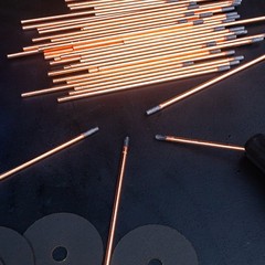 20pcs 7mmx355mm Carbon Arc Air Gouging Rods Copper Graphite Electrode Rods