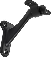 6 Pack 3 Inch Matte Black Hand Rail Bracket Heavy Duty Hardware for Stairways…