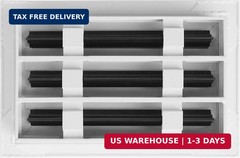 BUILDMART – 10×6 White Modern AC Vent Cover – Decorative Air Vent – Standard Lin
