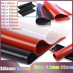Silicone Rubber Sheet Plate High Temp Mat Gasket Pads Thick 0.5mm-20mm Black/Red
