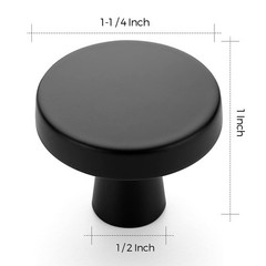Ravinte 25 Pack Drawer Pulls 1-1/4 Inch Kitchen Cabinet 1-1/4″, Matte Black