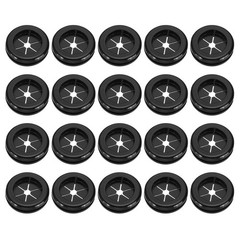 20 Pcs 5/8″ Rubber Grommet Round Rubber Hole Plugs Black