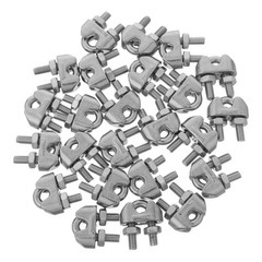 24pcs Wire Rope Clamp M3 1/8″ Stainless Steel U Bolt Saddle Fastener