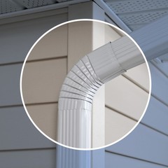 Amerimax 47265 White Aluminum B Gutter Elbow 3 Hx5.25 Wx12 L in. (Pack of 10)