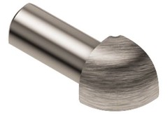 Schluter RONDEC – 1/2″ Outside Corner – Brushed Nickel – (EV/RO 125 ATGB)