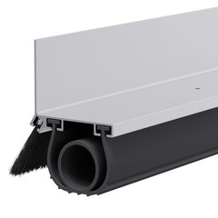 HOMEEZ 16.5ft Garage Door Seal Bottom, Heavy-Duty L-Shape 16.5 Feet, Black