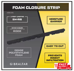3 Ft. outside Closure Strip Foam Sm-Rib Roof Accessory in Black (4-Pack)