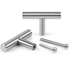 Romeda 12 Pack Silver Cabinet Knobs, 2in 12 Pack, 12 | T-type