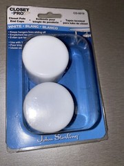 John Sterling CD-0019 Closet Pro, Closet Pole End Caps, White