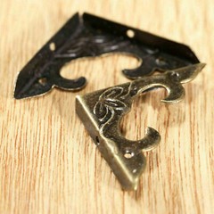 4/20pcs Antique Brass Decorative Jewelry Box Corner Guard Protector Edge Cover