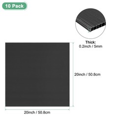 10 sheets corrugated plastic 5mm, for posters 20×20 inches black