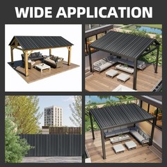 4 Pcs Metal Roofing Panels 45.2″ x 17.72″ Corrugated Galvanized Steel Roof Panel