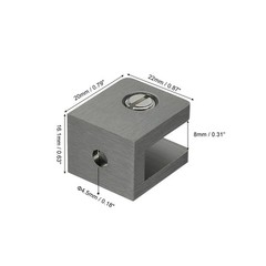 Glass Shelf Clamp, 10Pcs Glass Clip Holder Support for 5-8 mm Thick, Black