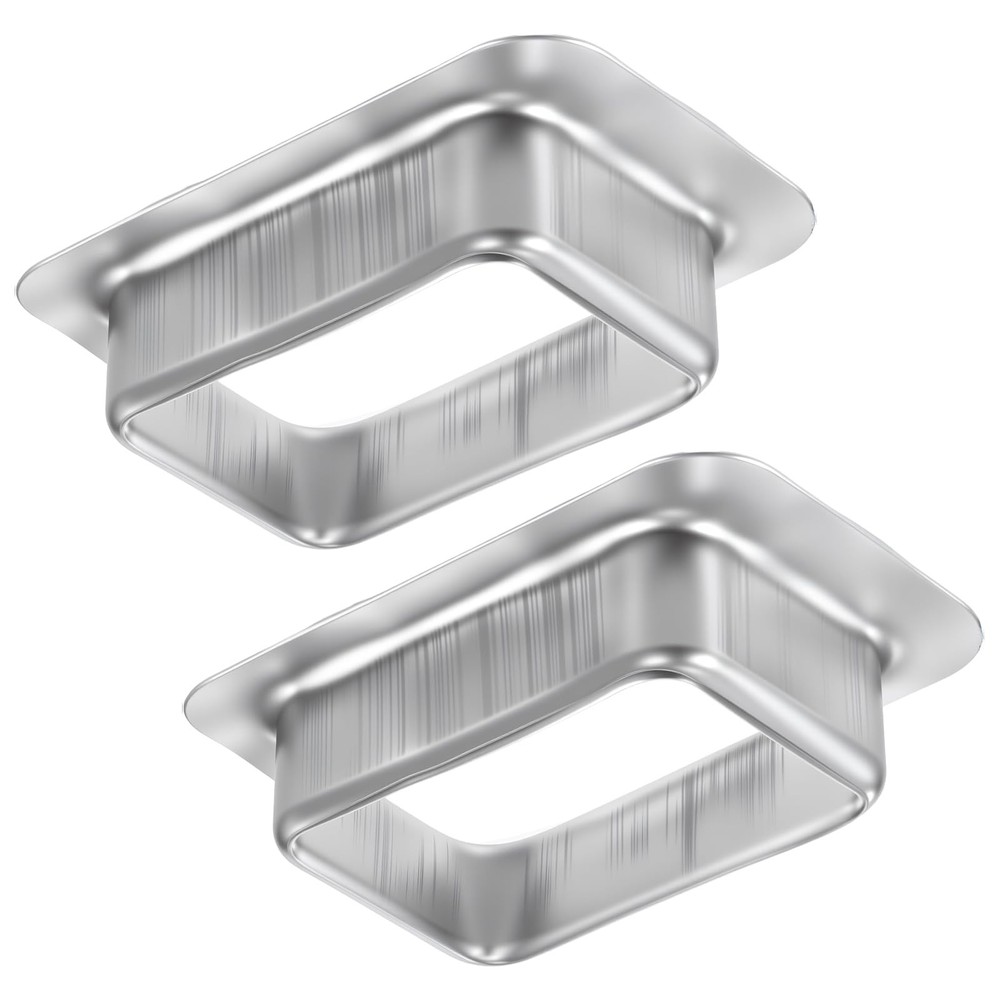 2 Pack 2″ x 3″ Rain Gutter Downspout Aluminum Drop Outlet K x 3″, Silver