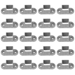 Post Flange Anchor Base Aluminum Wall Mount Fence Bracket 20 Pack 1″ Square Tube
