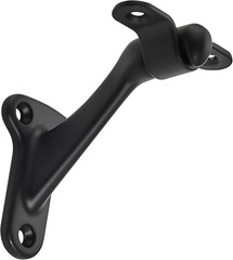 6 Pack 3 Inch Matte Black Hand Rail Bracket Heavy Duty Hardware for Stairways, H