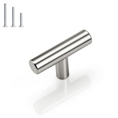 Gobrico 15 Pack Single Hole Cabinet Knobs, Hole, Brushed Nickel