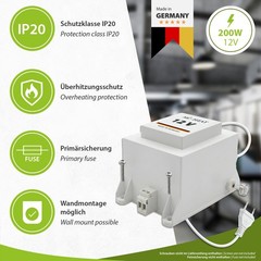 Voltage converter 230V to 12V transformer inverter power supply