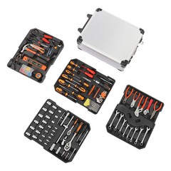 Trolley Case Tool Box Hand Tool Kit Hardware Tool & Luggage Kit 4-Compartments