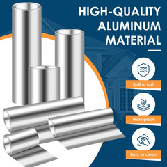 Aluminum Roll Flashing, 8” X 100′ Metal Roofing Roll for Roof and Garden, Preve