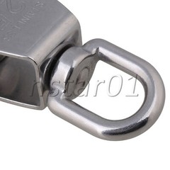 M25 Stainless Steel Swivel Snatch Fixed Single Pulley Blocks Set of 12 Silver